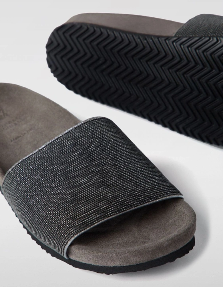 Beaded Slide Sandals