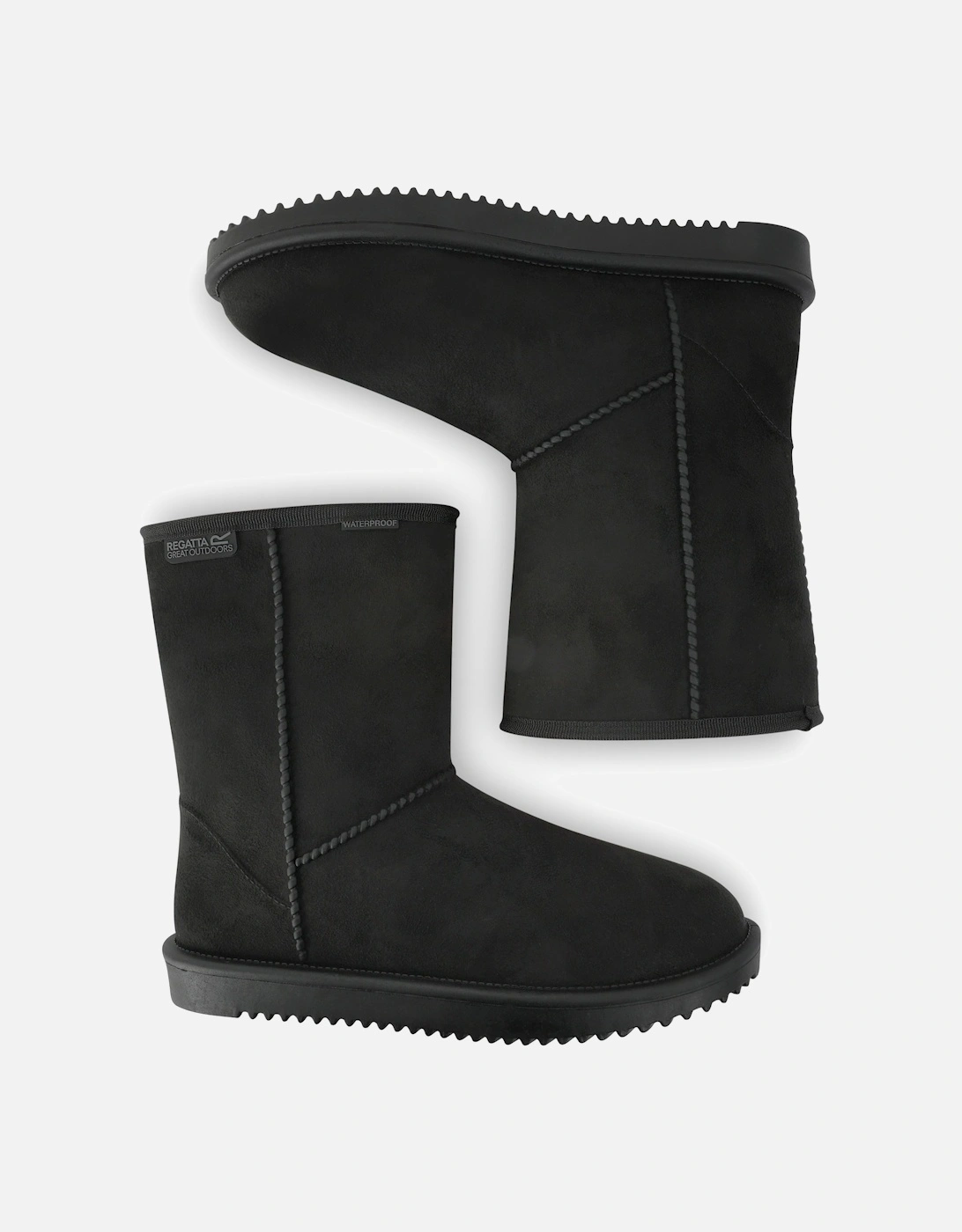 Womens Waterproof Boots Risley Mid Slip On black UK Size