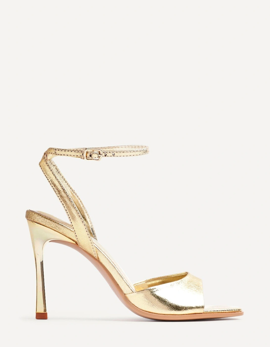 Jazz Gold Faux Leather Stiletto High Heels, 2 of 1
