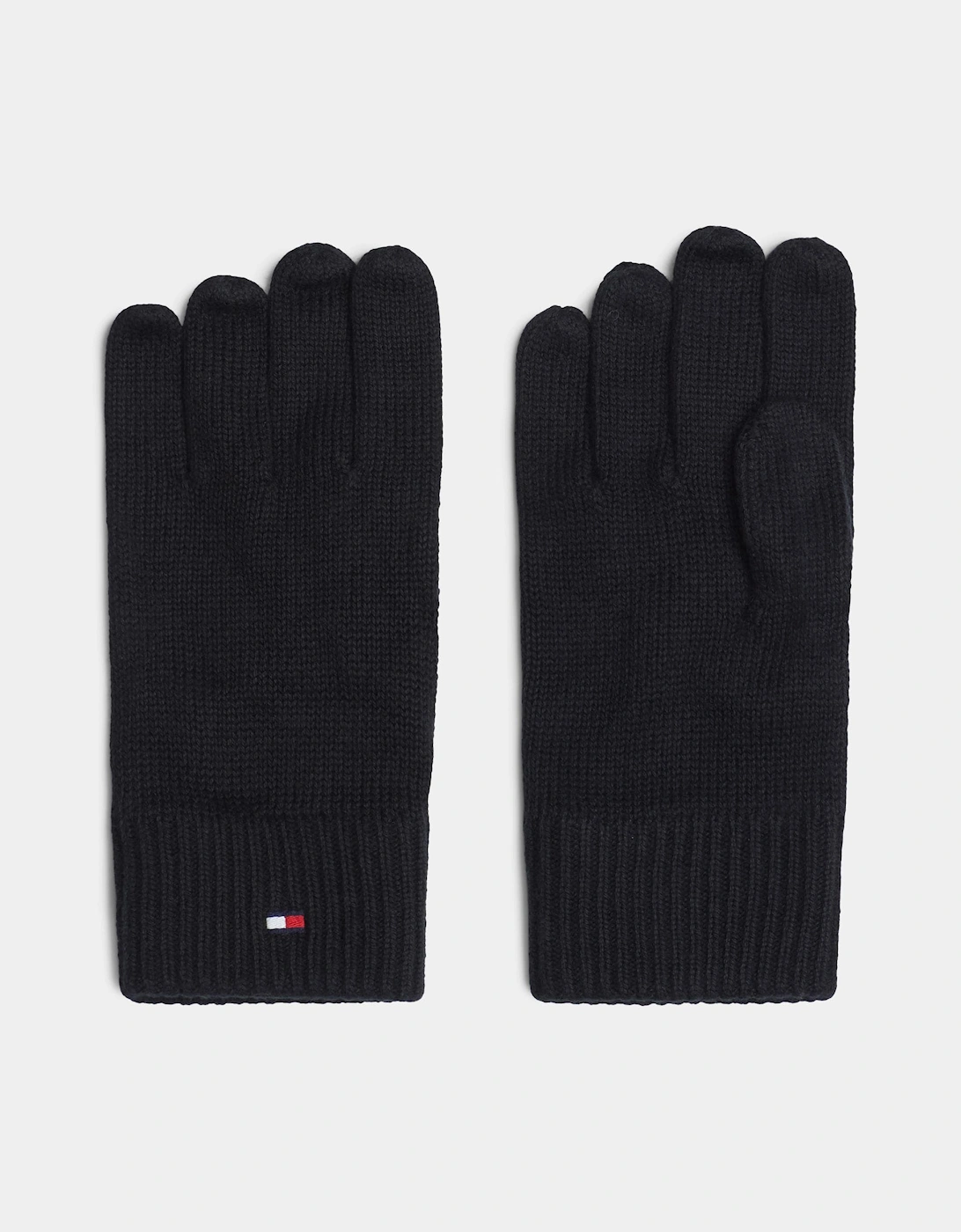 Tommy Hilfiger Hilfiger Flag Embroidery Gloves With Cashmere - Black - Image 4