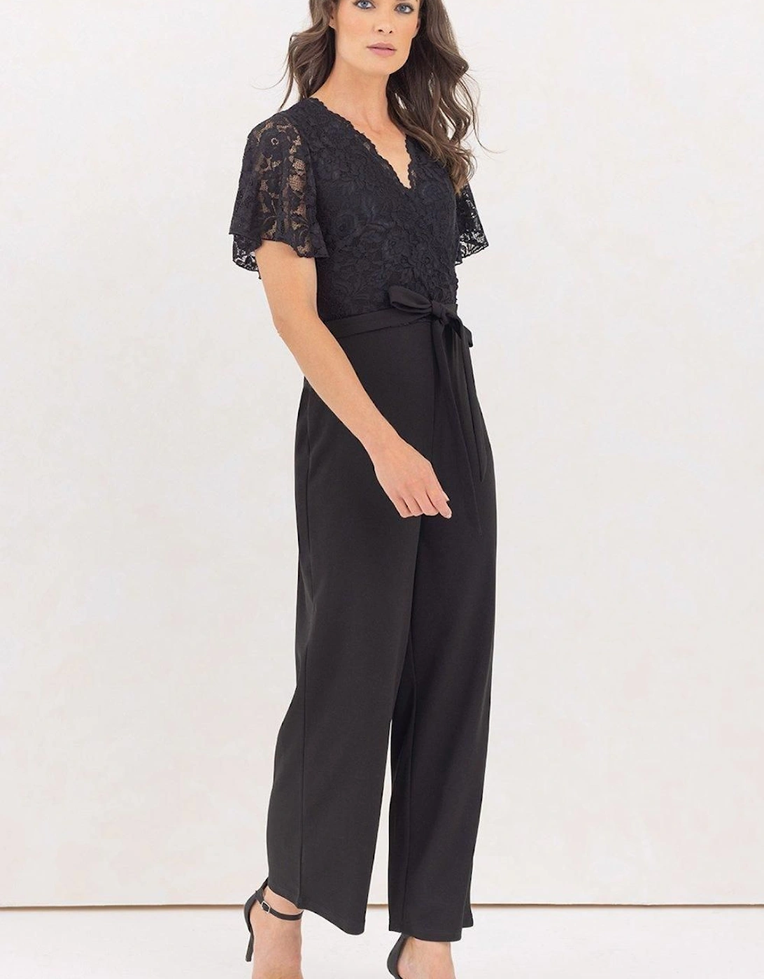 Lace Top Wide Leg Jumpsuit, 2 of 1