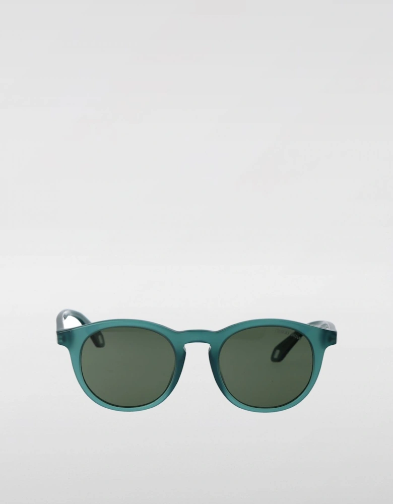 Round Sunglasses Matte Teal UV Protection