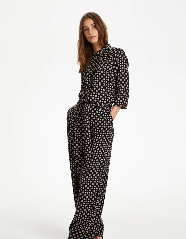 Rutie Print Wide Leg Jumpsuit Polka Dot