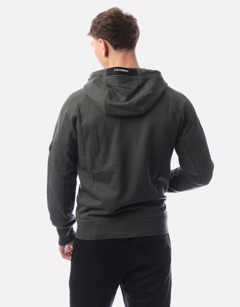 Diagonal Raised Fleece Lens Full-Zip Hoodie