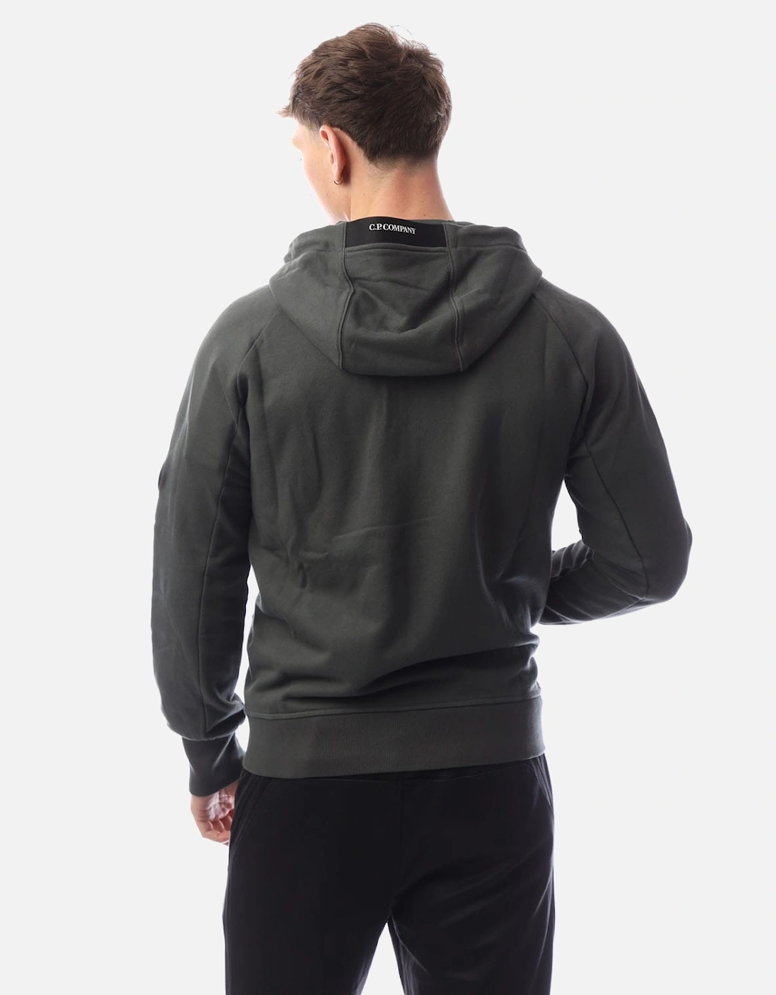 Diagonal Raised Fleece Lens Full-Zip Hoodie