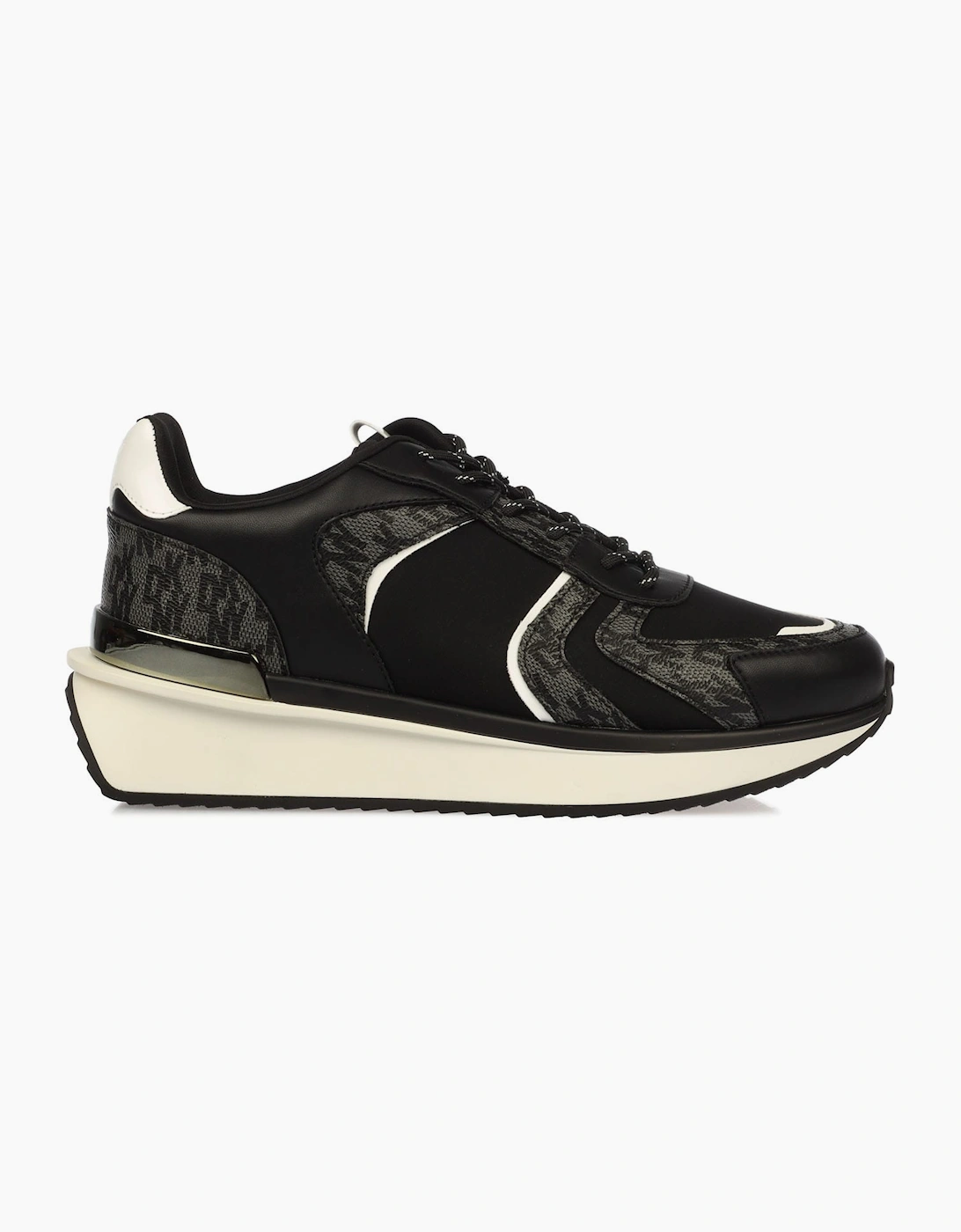 DKNY Women's Amity Lace Up Trainers - Black/Multi - Size: 4