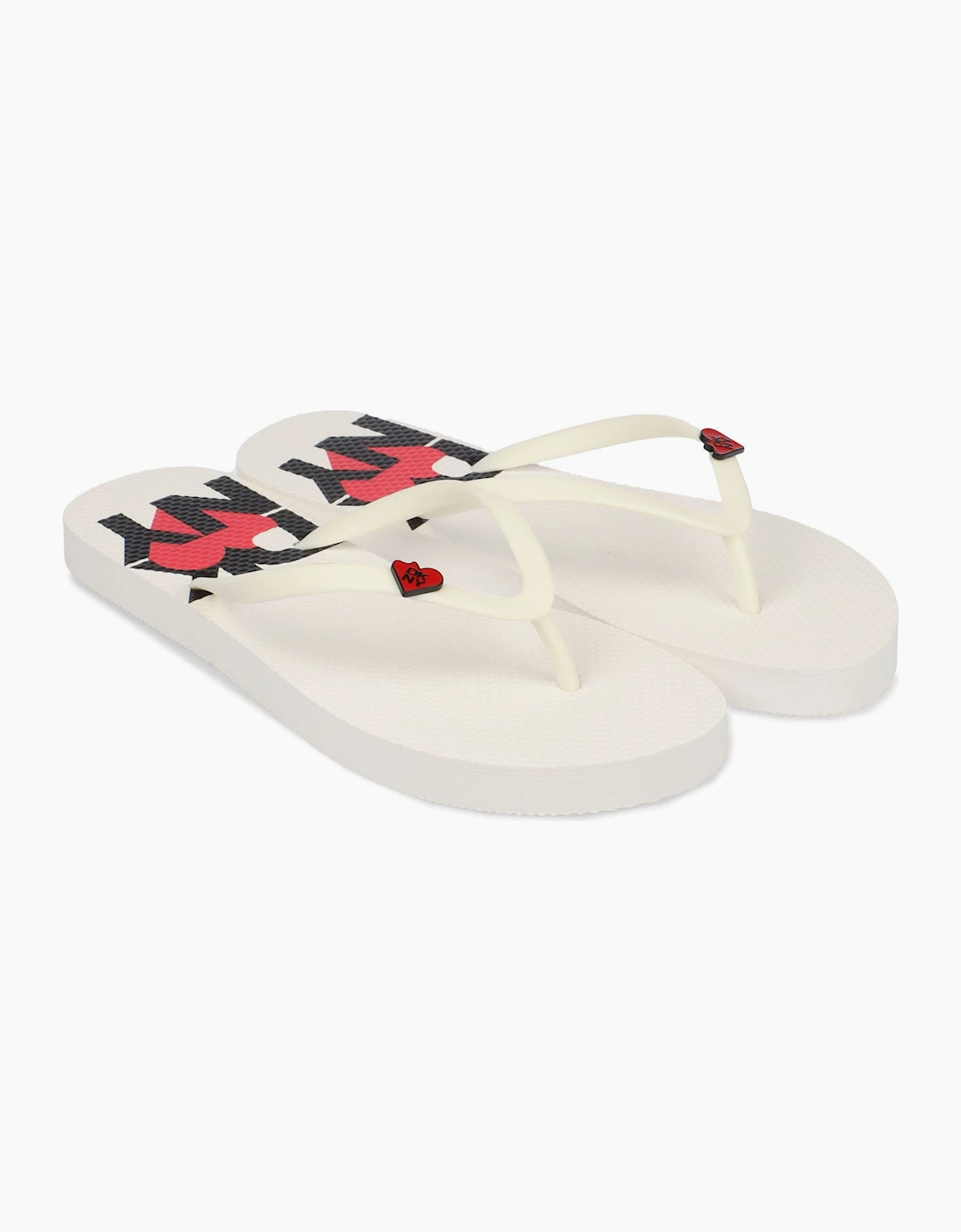 DKNY Women's Zuni Flip Flop - White - Size: 4.5