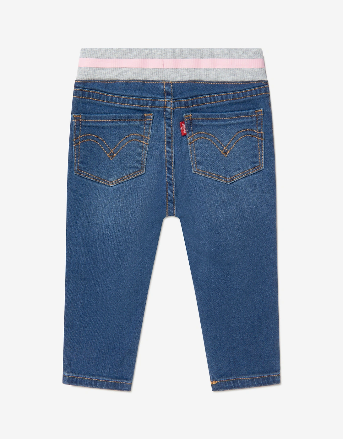 Baby Girls Pull On Skinny Jeans in Blue