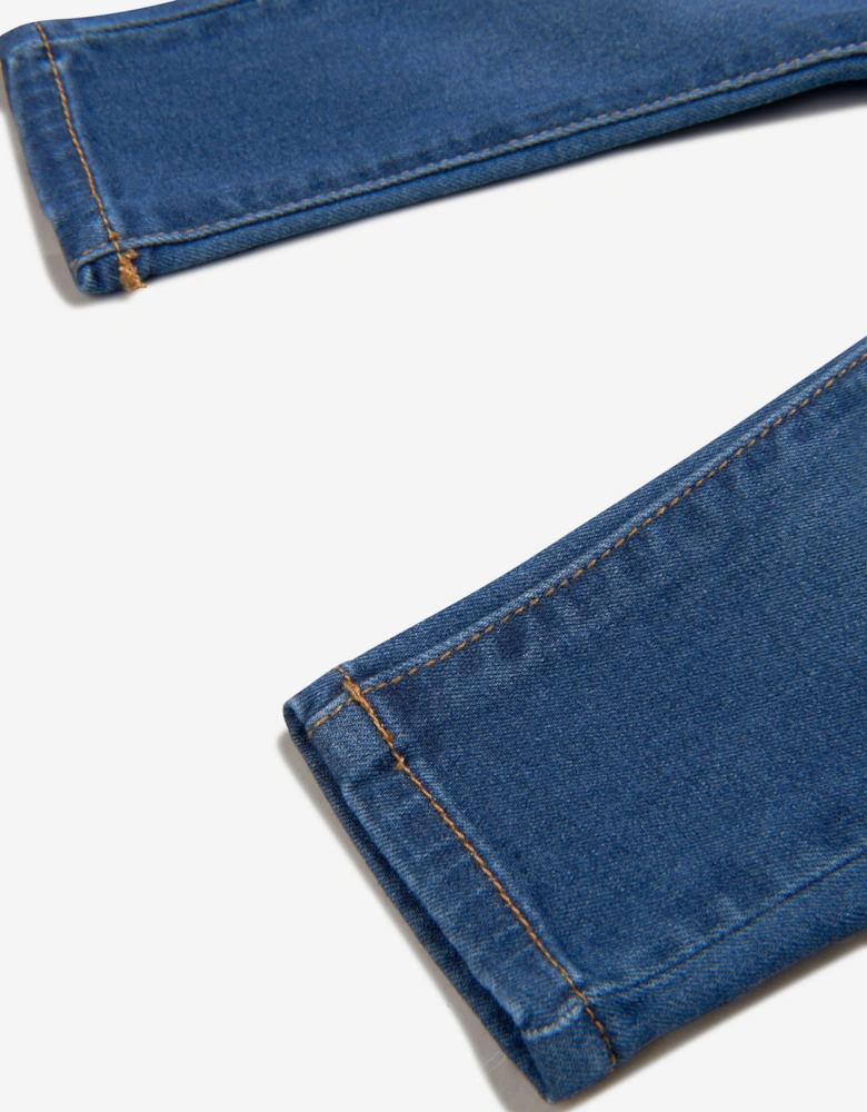 Baby Girls Pull On Skinny Jeans in Blue