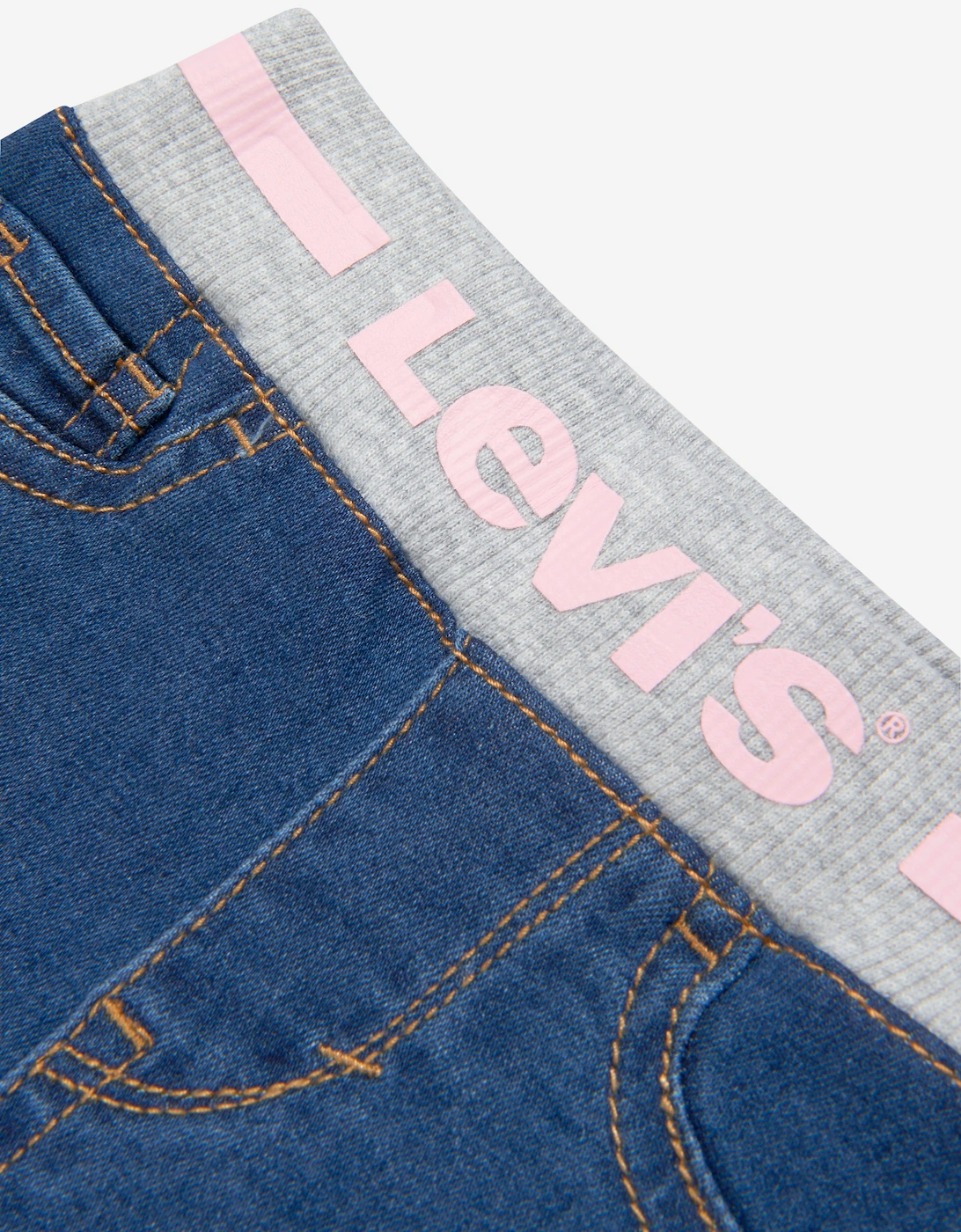 Baby Girls Pull On Skinny Jeans in Blue