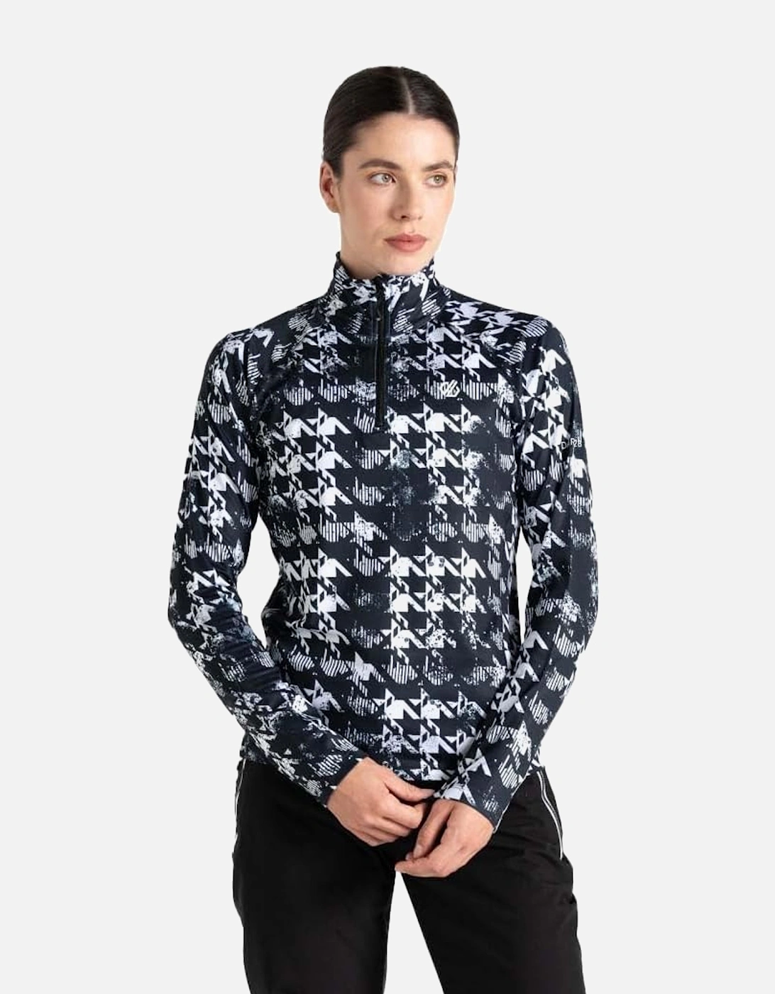 Womens/Ladies Divulge Dogtooth Core Stretch Lightweight Midlayer