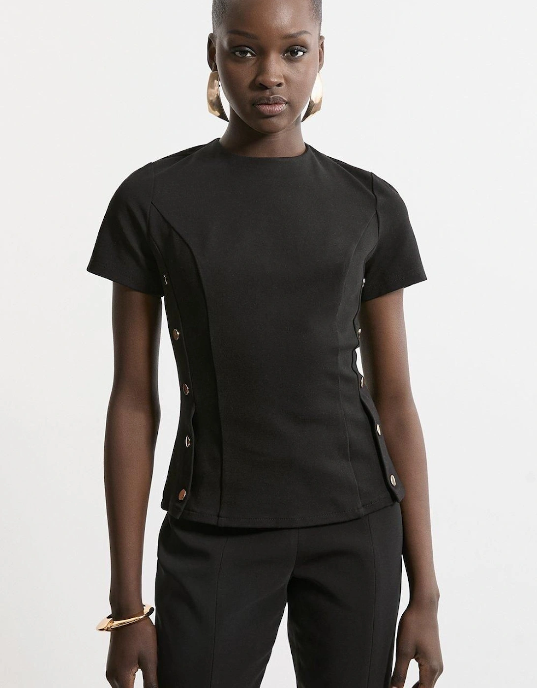 Hardwear Detail Jersey Ponte T Shirt, 2 of 1