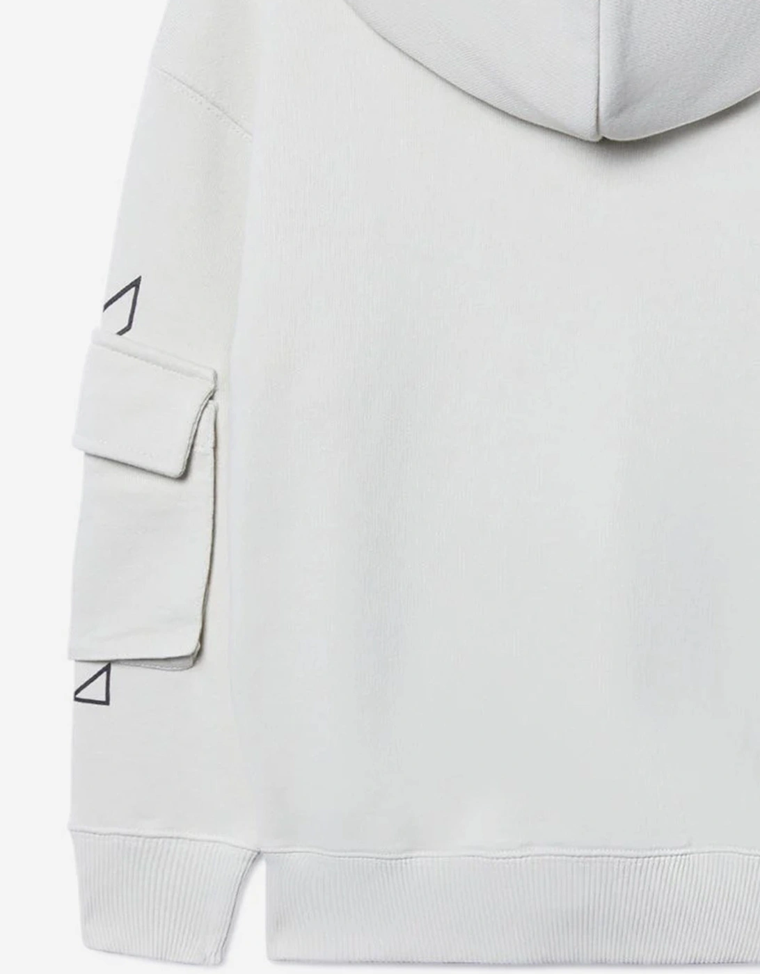 Boys Bookish Diag Zip Up Hoodie in Grey