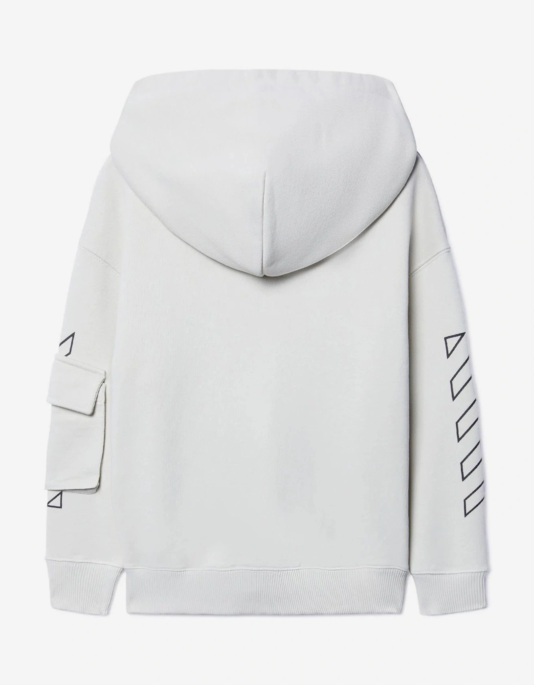 Boys Bookish Diag Zip Up Hoodie in Grey