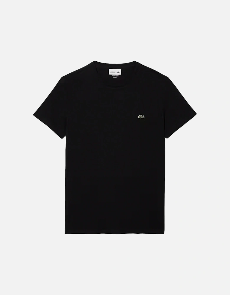 Black Pima Cotton Crew Neck T-Shirt
