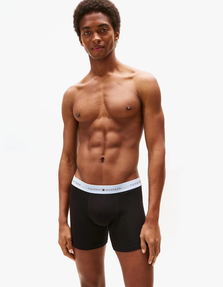 BOXER BRIEF 3 Pack Mens Cotton Stretch Black