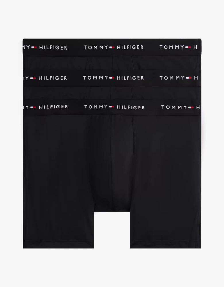 Mens Signature Microfibre 3 Pack Boxer Briefs Black