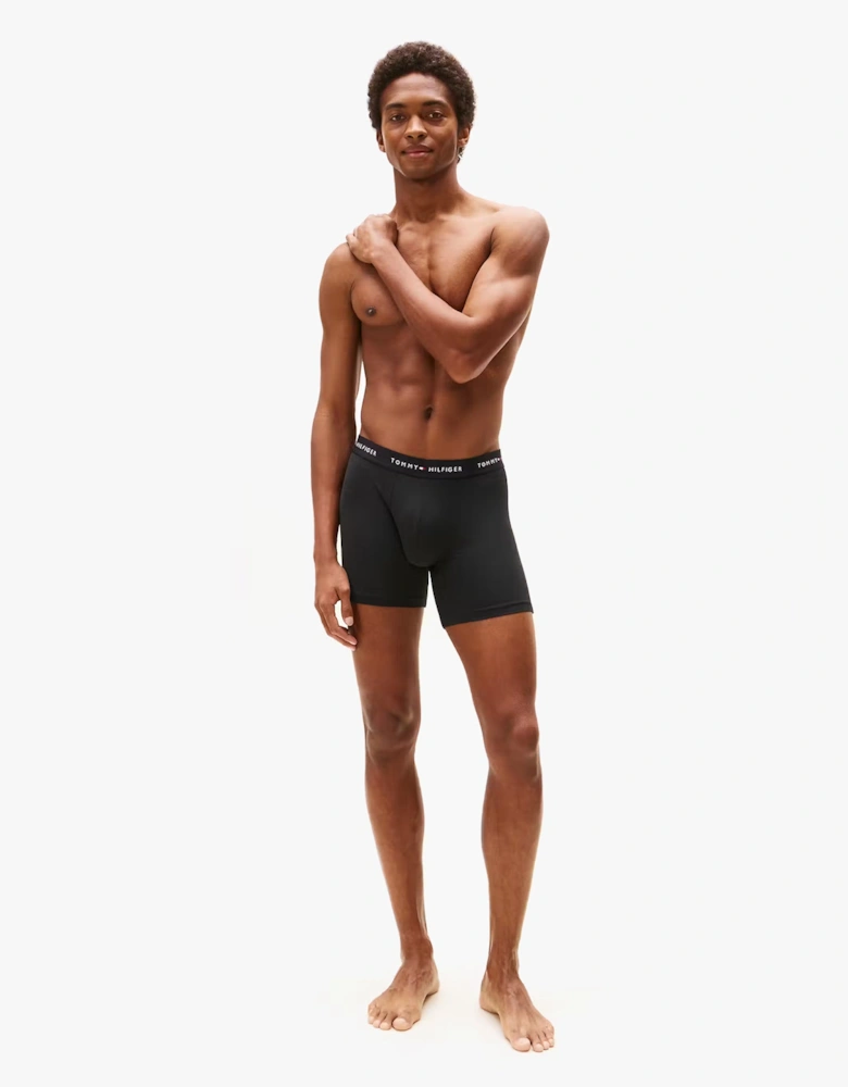 Mens Signature Microfibre 3 Pack Boxer Briefs Black