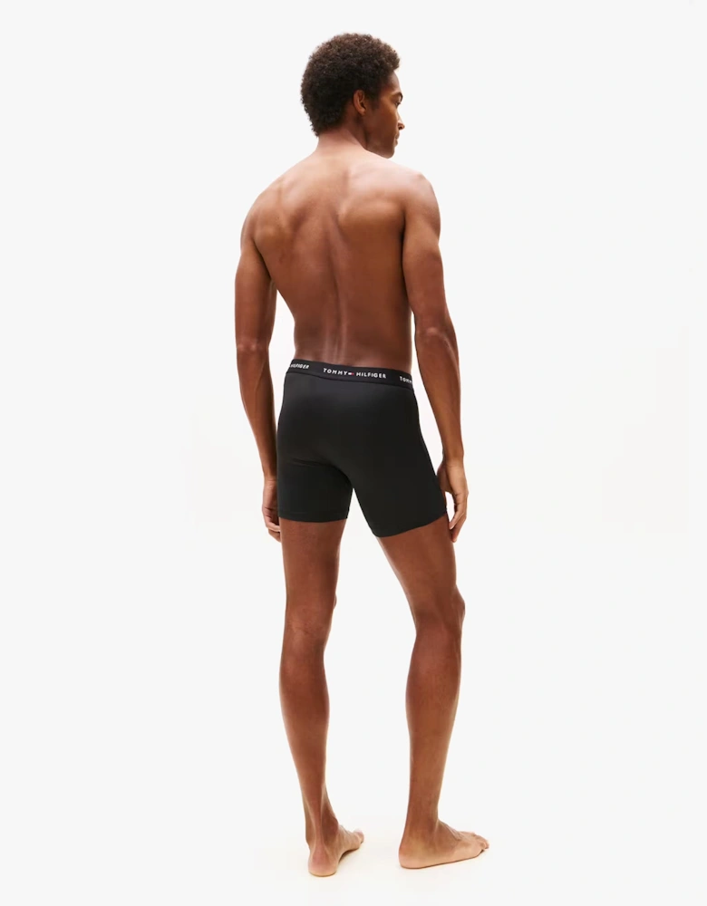 Mens Signature Microfibre 3 Pack Boxer Briefs Black