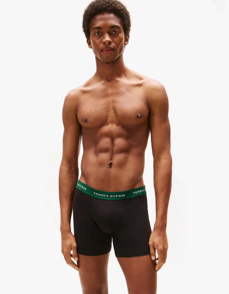 BOXER BRIEF 3 Pack Mens Cotton Stretch Black
