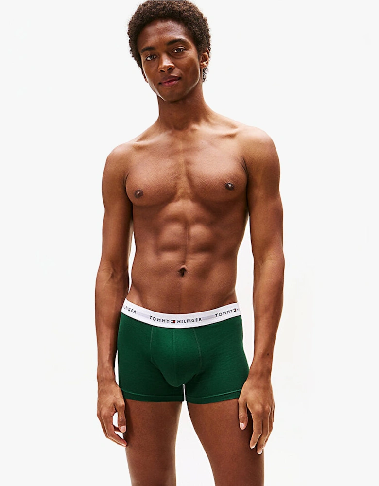 Mens 3 Pack Logo Waistband Trunks Multi