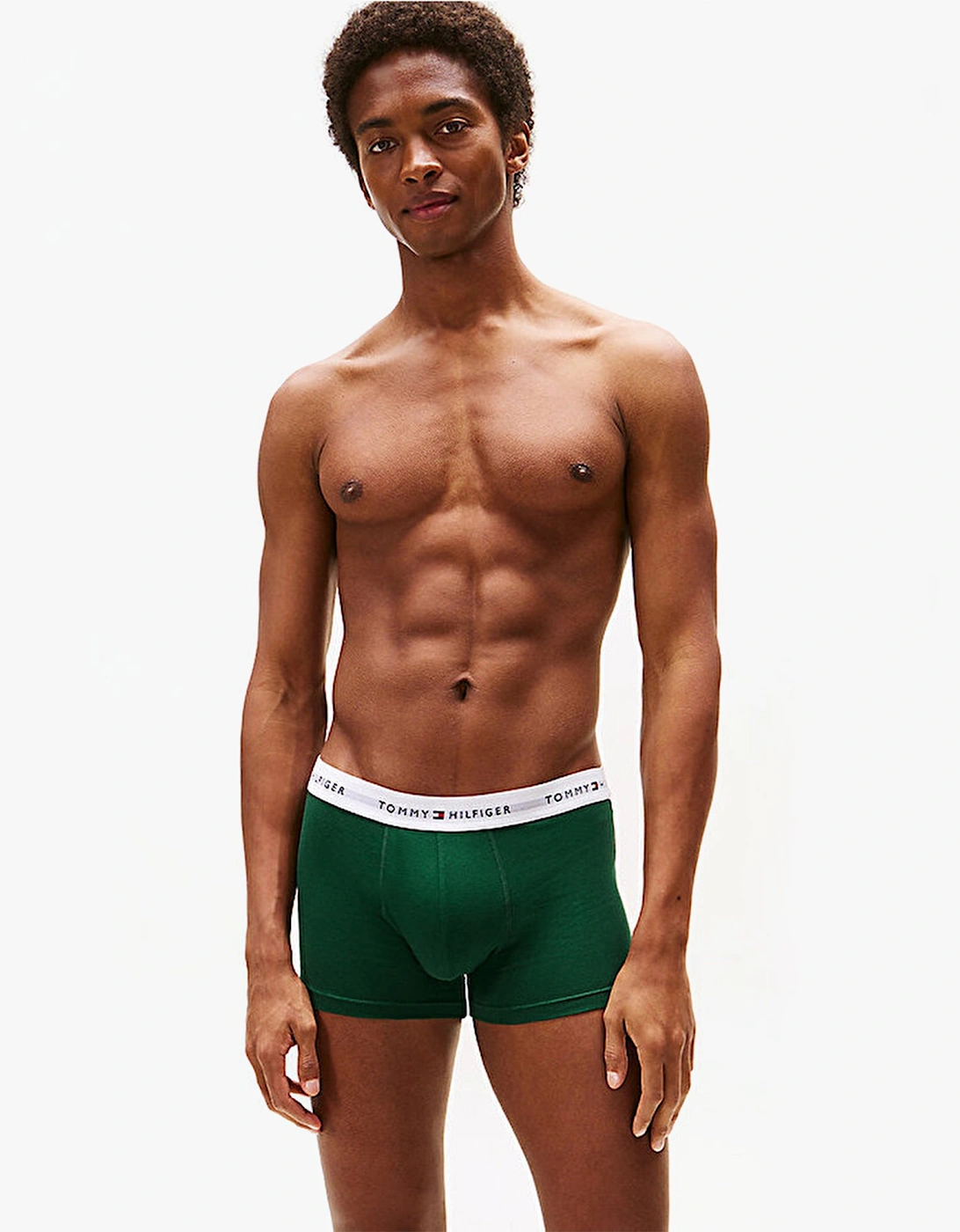 Mens 3 Pack Logo Waistband Trunks Multi