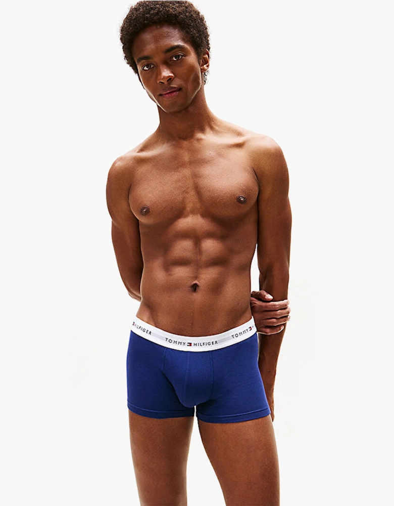 Mens 3 Pack Logo Waistband Trunks Multi