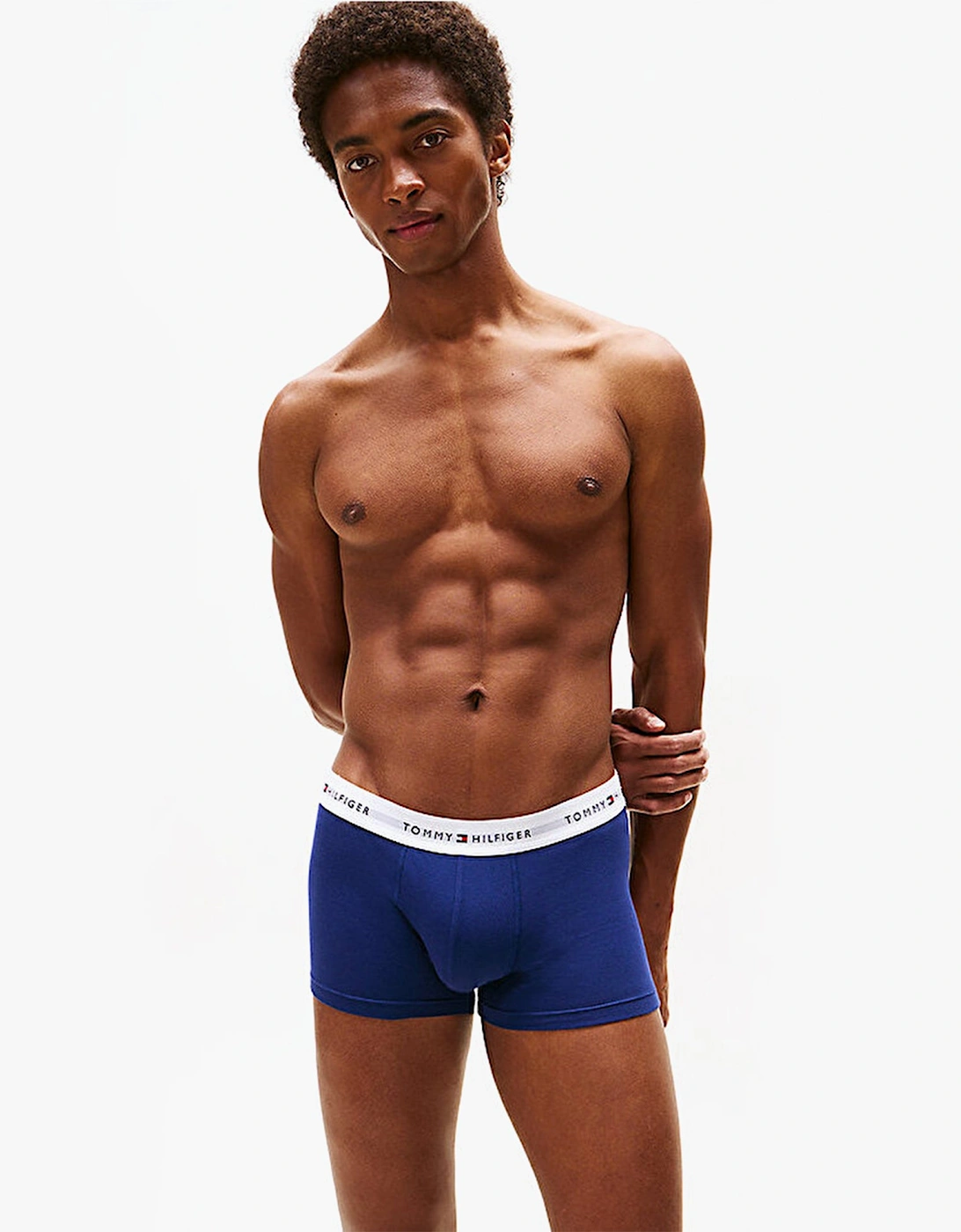 Mens 3 Pack Logo Waistband Trunks Multi