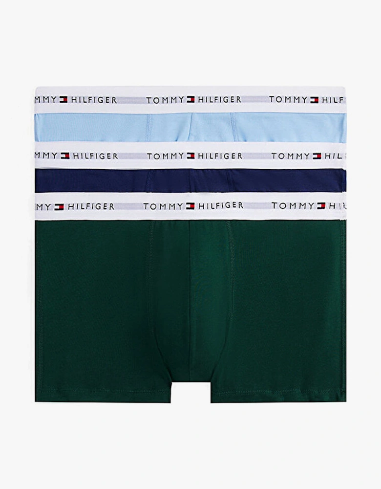 Mens 3 Pack Logo Waistband Trunks Multi