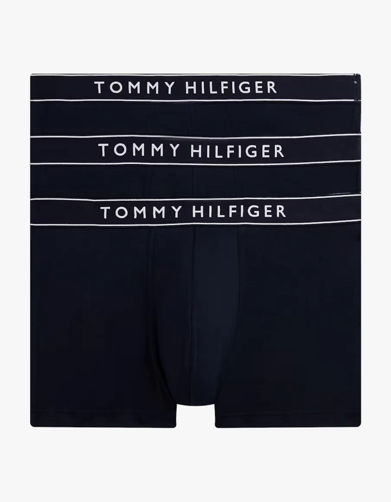 Mens 3 Pack Logo Waistband Trunks Multi