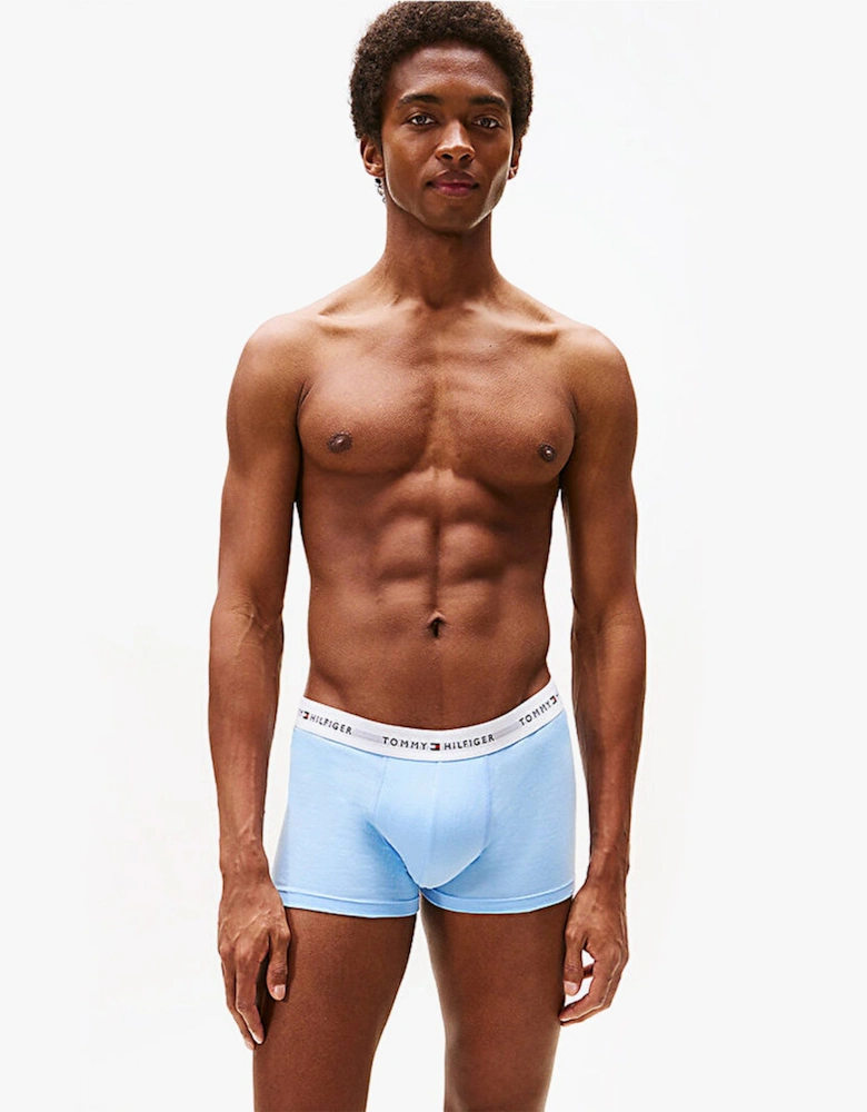 Mens 3 Pack Logo Waistband Trunks Multi