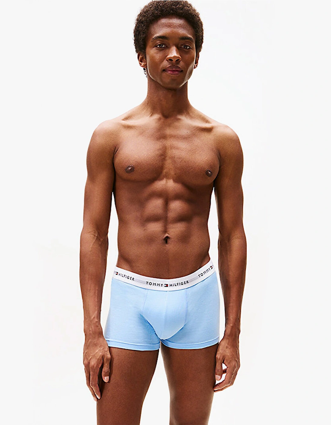 Mens 3 Pack Logo Waistband Trunks Multi