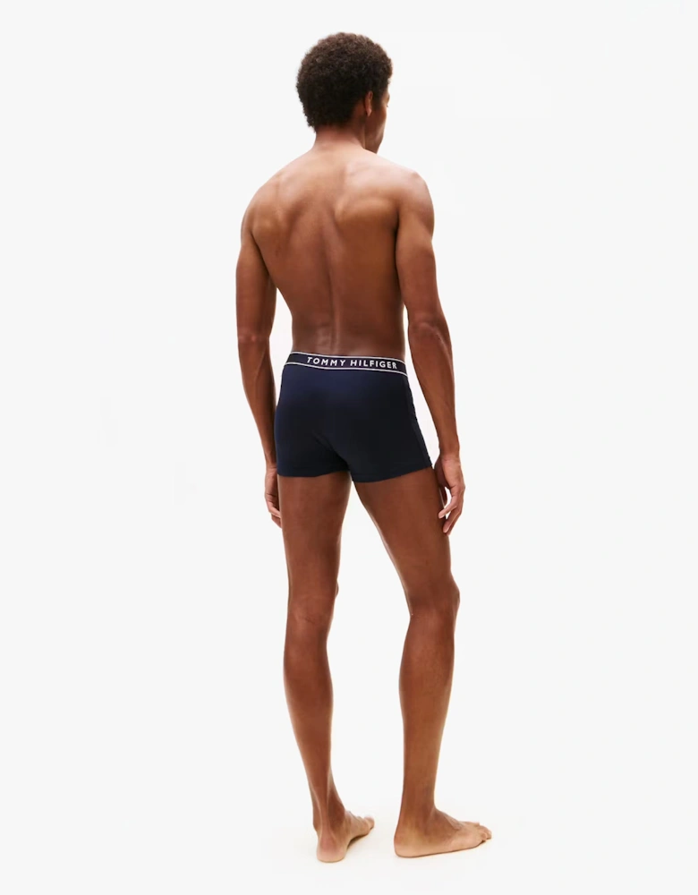 Mens 3 Pack Logo Waistband Trunks Multi