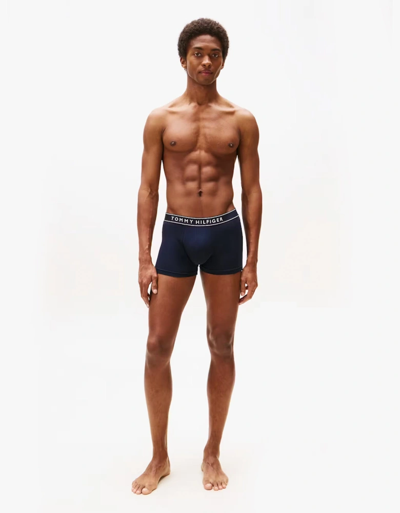 Mens 3 Pack Logo Waistband Trunks Multi