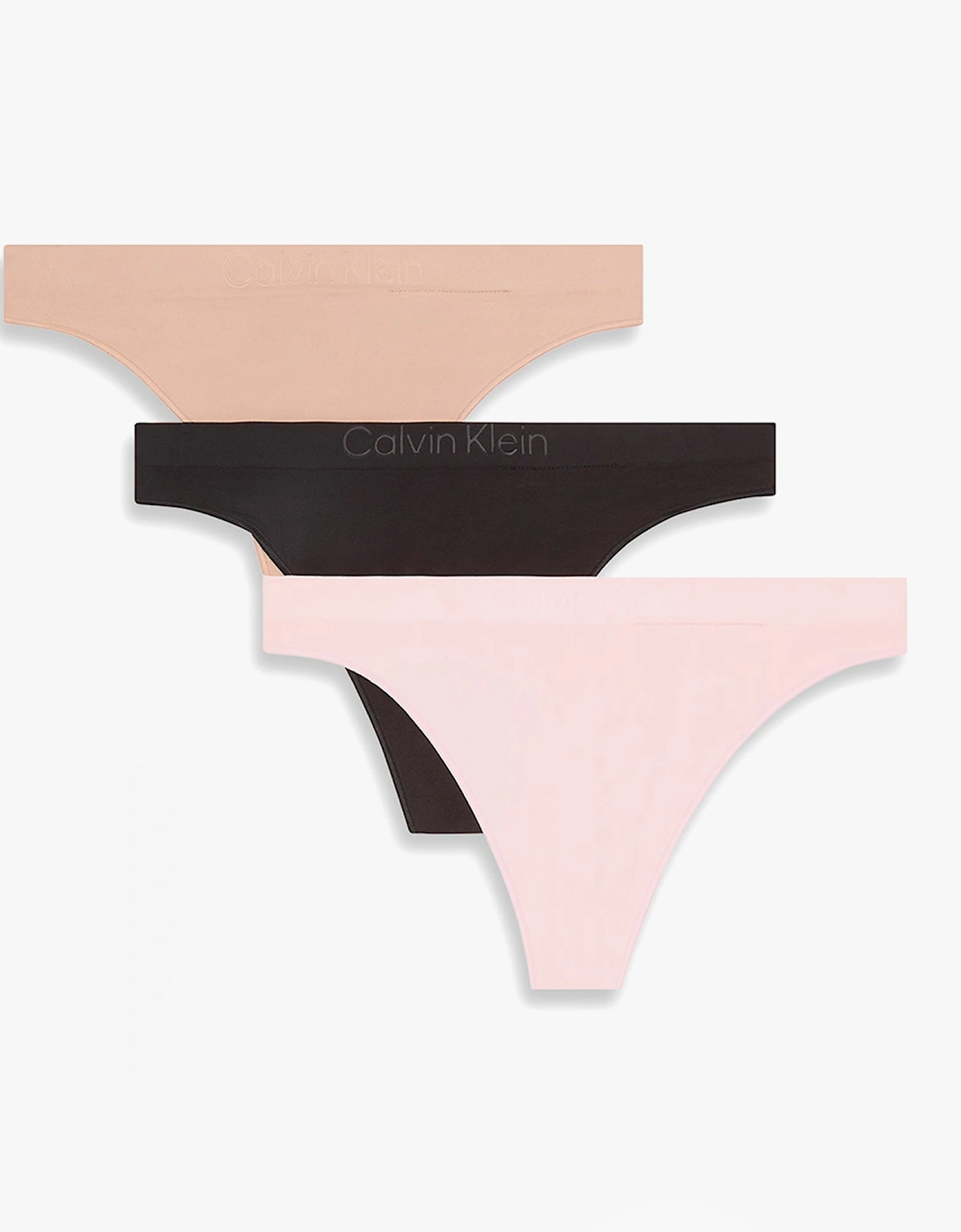 Women's Calvin Klein Bonded Flex Seamless Womens 3 Pack Thong Multi - Size: 10