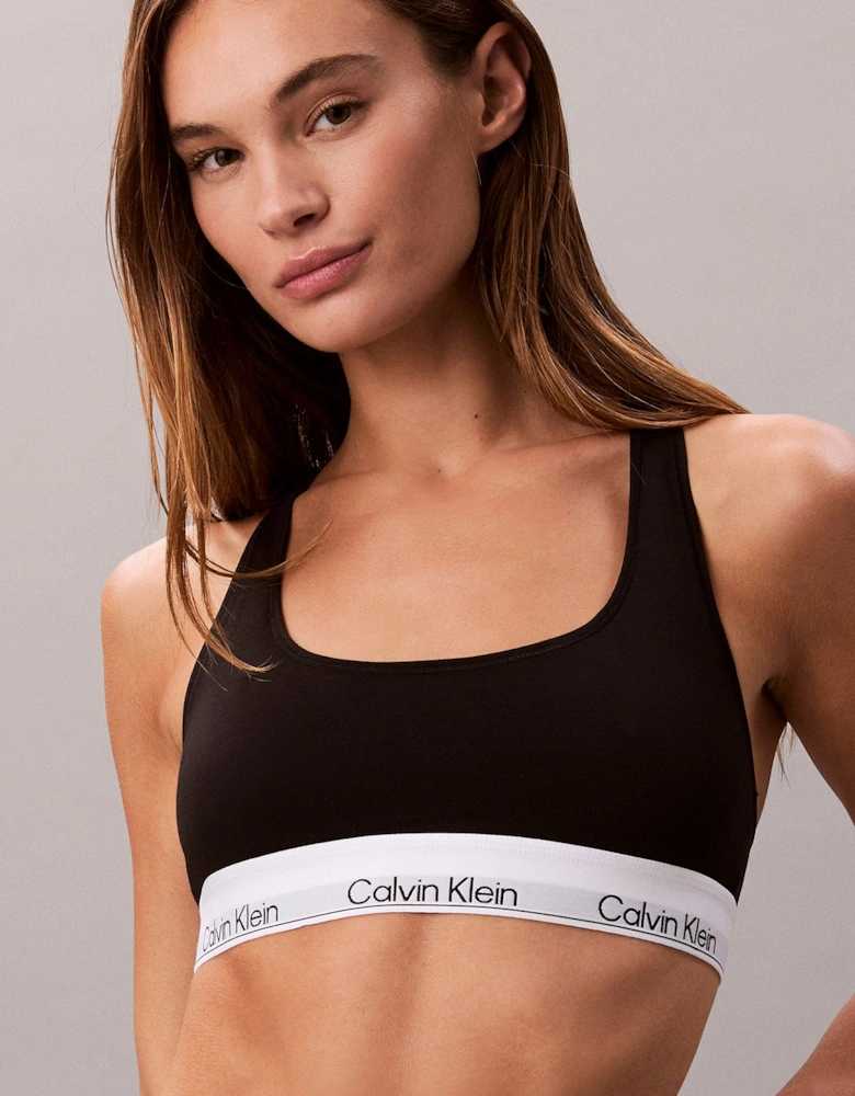 Icon Cotton Modal Womens Unlined Bralette Black