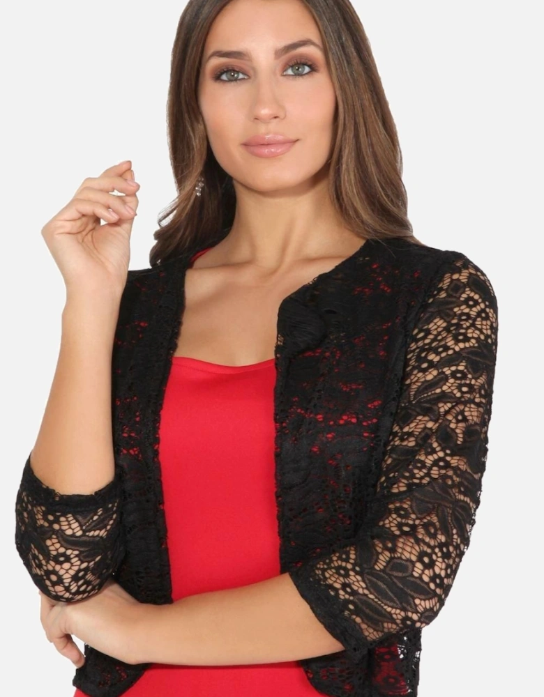 All Over Lace Open Evening Shrug