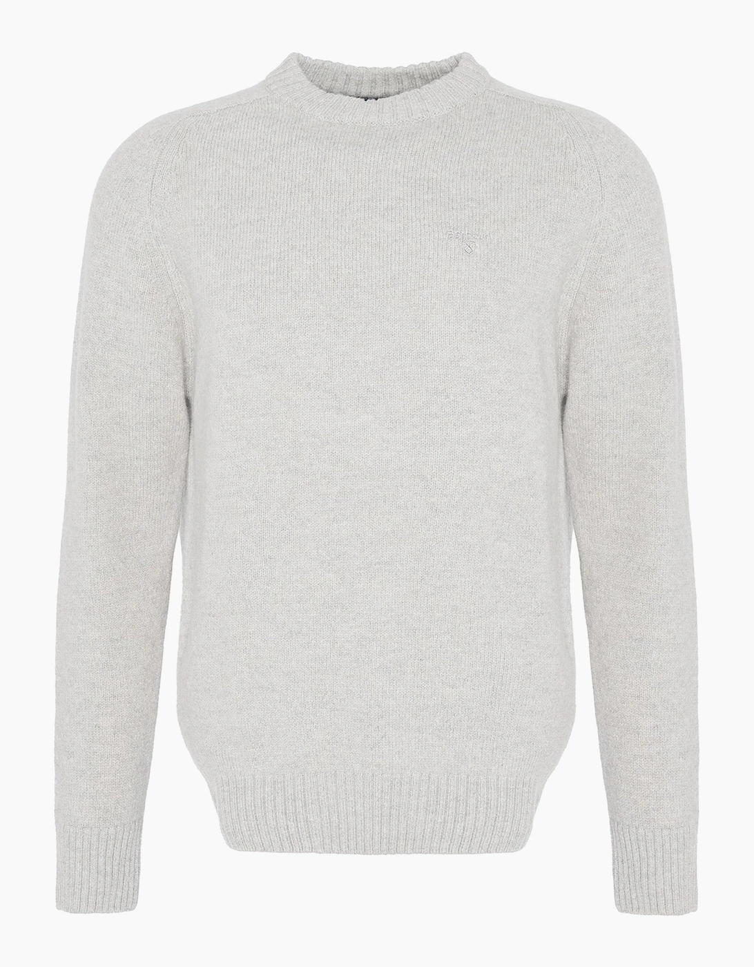 Men's Barbour Grangetown Crew Neck Wool Jumper - Grey - Size: 36