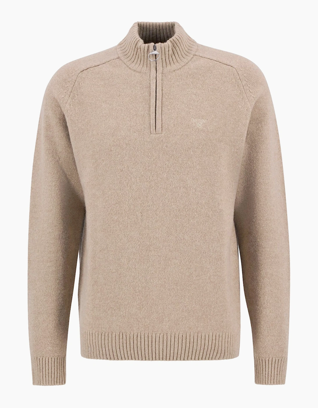Barbour Men's Tan Grangetown Half-Zip Jumper  40 Large