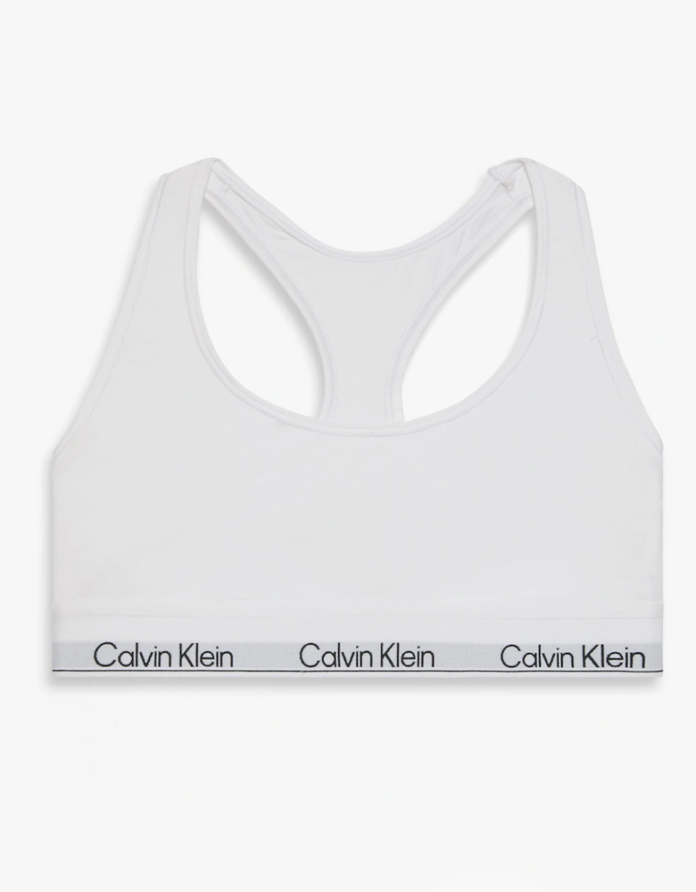 Icon Cotton Modal Womens Unlined Bralette White