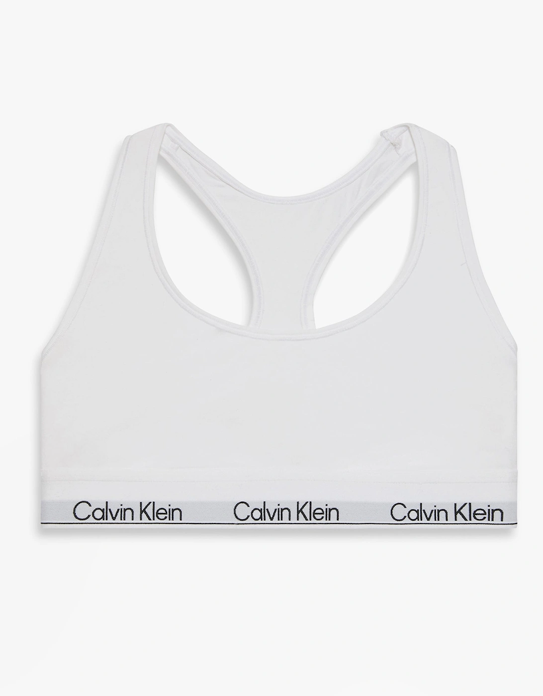 Icon Cotton Modal Womens Unlined Bralette White, 5 of 4
