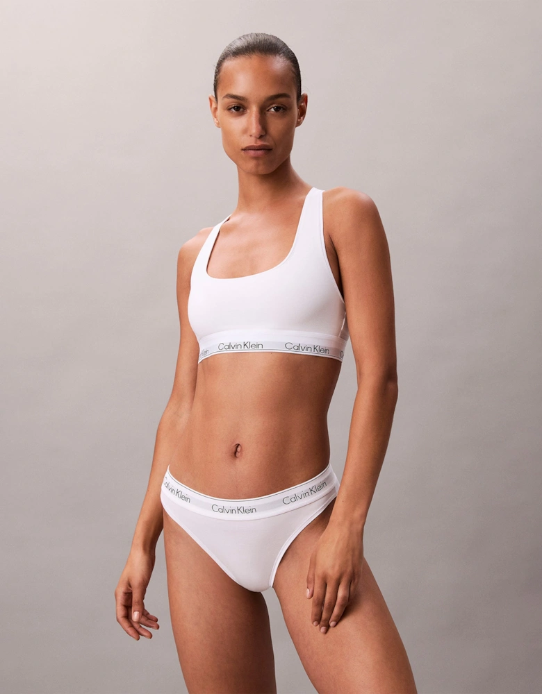 Icon Cotton Modal Womens Unlined Bralette White