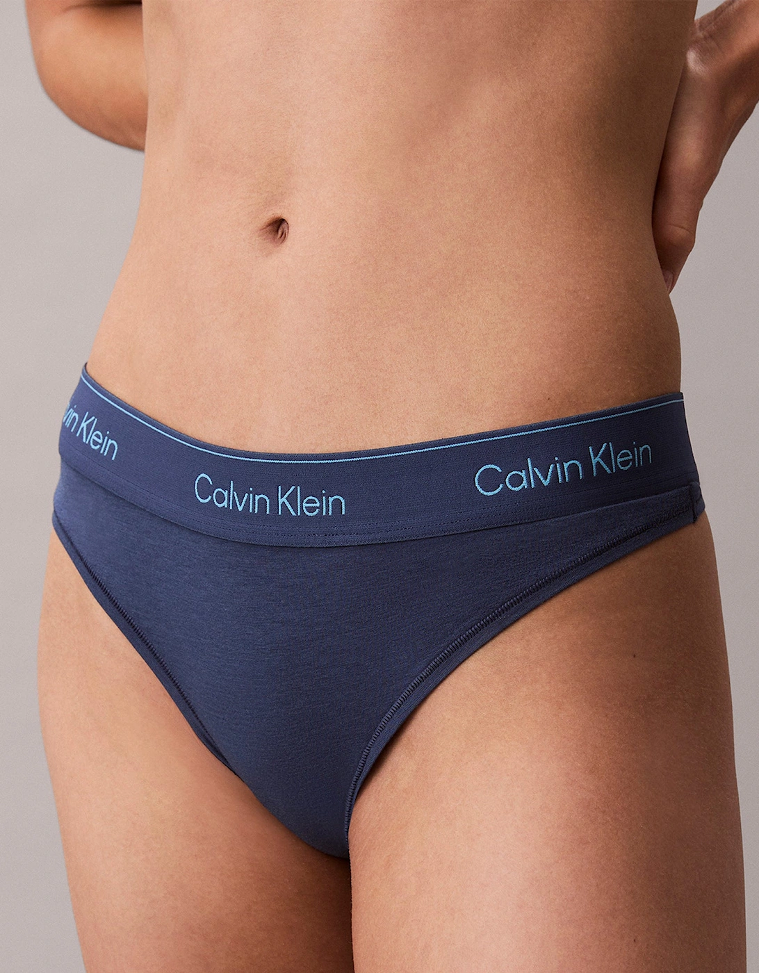 Icon Cotton Modal Womens Thong Denim