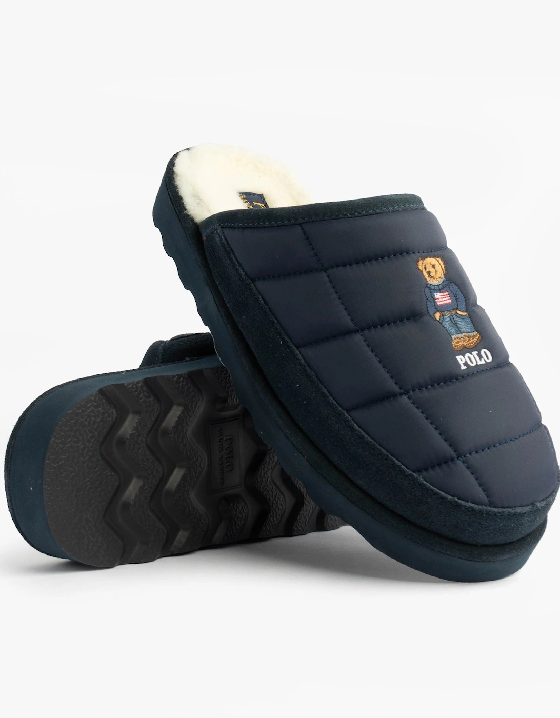READ BEAR Mens Mule Slippers Navy