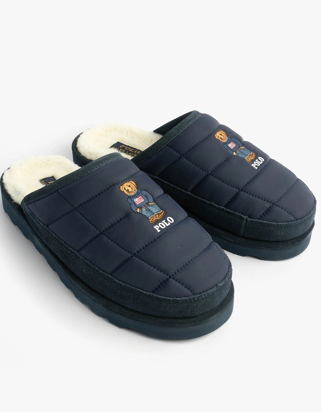 READ BEAR Mens Mule Slippers Navy
