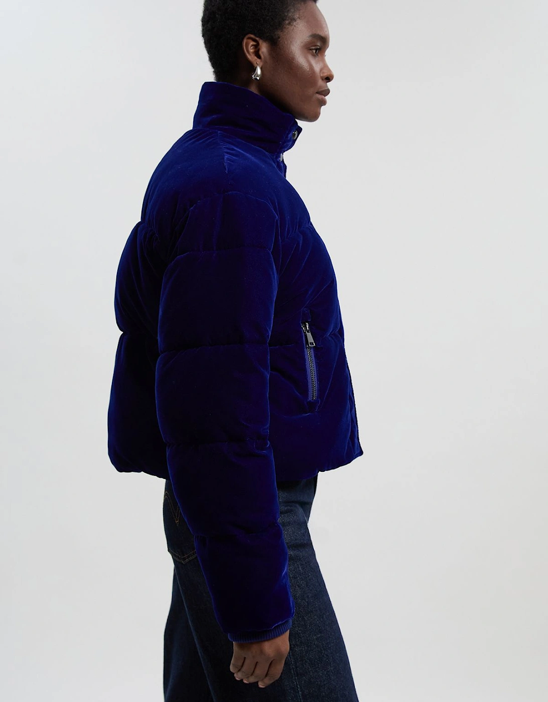 Padded Velvet Short Coat, 2 of 1