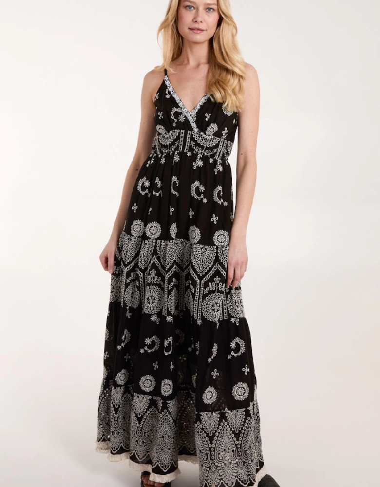 Cami Maxi Dress With Embroidery