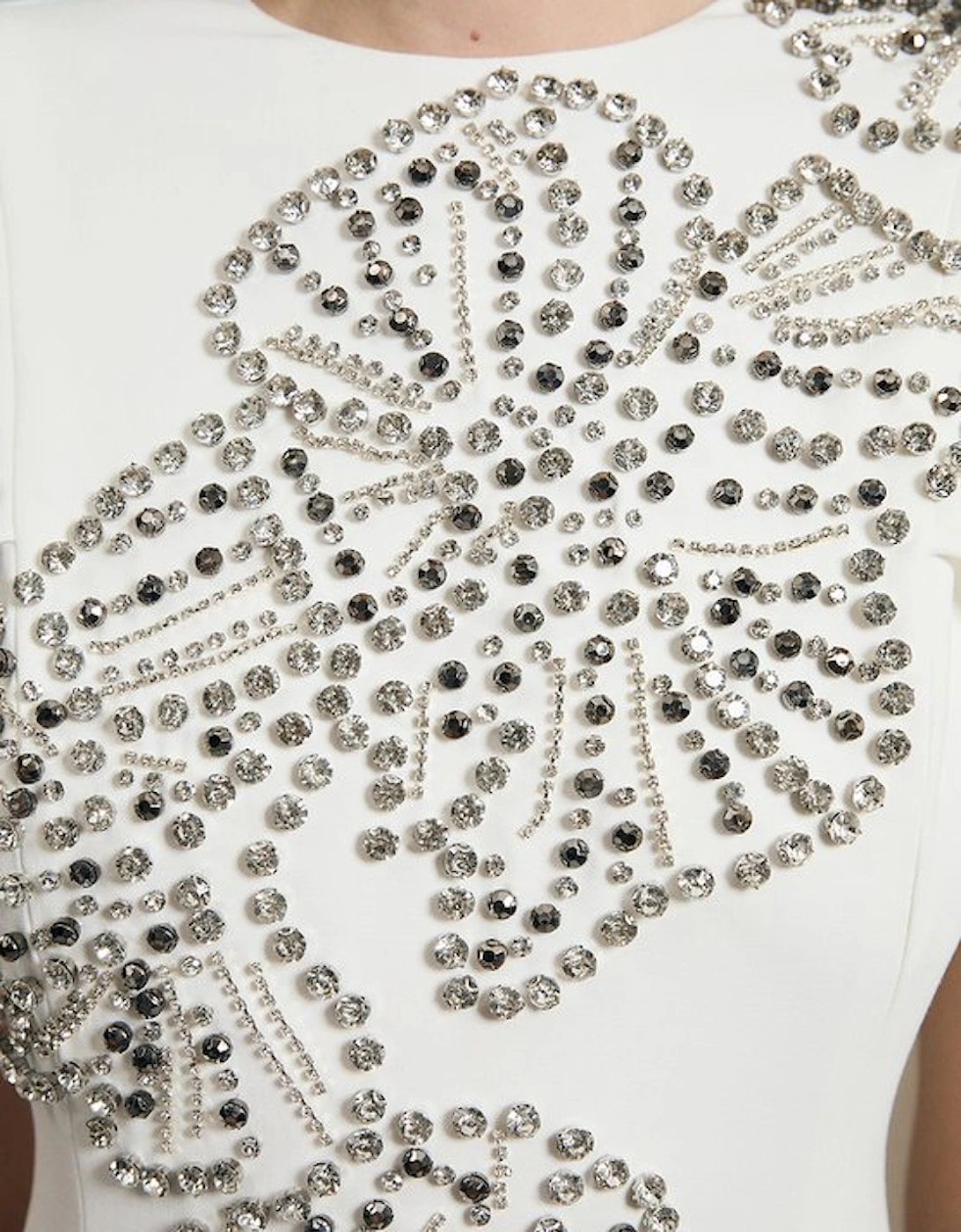 Petite Placed Floral Crystal Embellished Tailored Drama Cape Maxi Dress