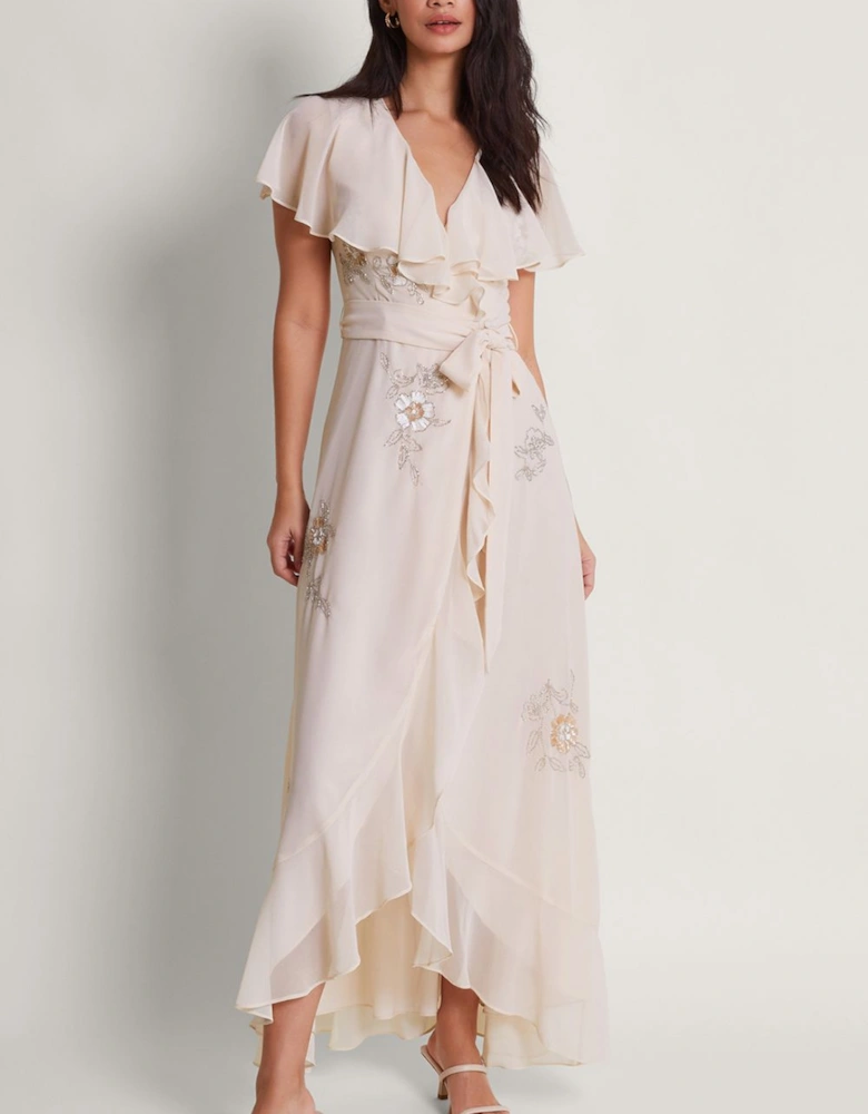 Ausha Embellished Wrap Dress Pink