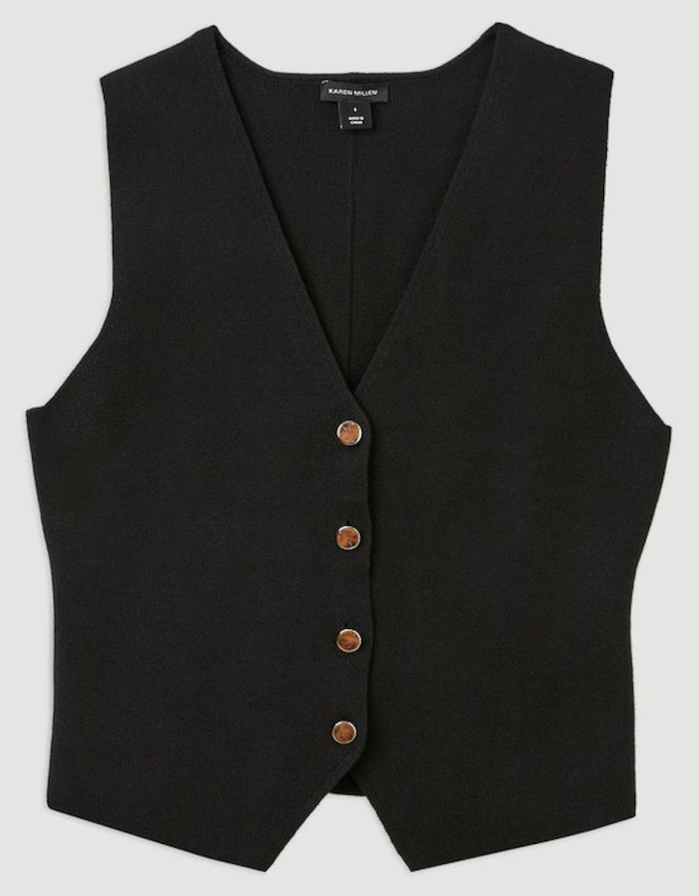 Viscose Blend Knit Waistcoat